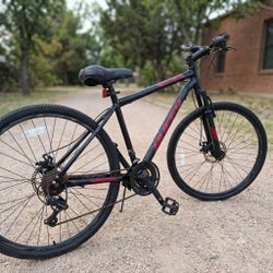 27.5" Huffy Rangeline Mountain Bike – Matte Black & Red
