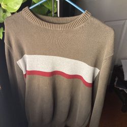 Vintage Green Grandpa Sweater Size Medium 
