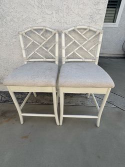 White Counter Height Chairs (2)