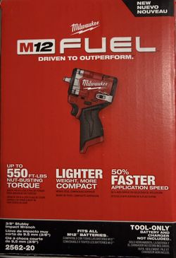 Milwaukee M12 FUEL Brushless Cordless Stubby 3/8 in. (2562-20)