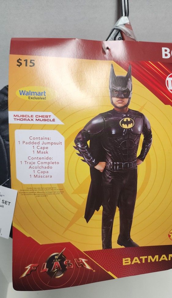 M(8) Kids Rubie's DC Batman Padded Halloween Boys Child Cosplay Costume New 