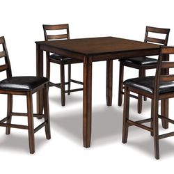 4 Chair High Dining Room Table