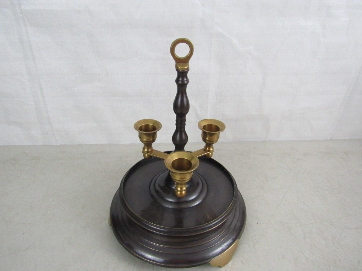 Candelabra Circle Centerpiece Heavy Solid Brass Candle Stick Holders