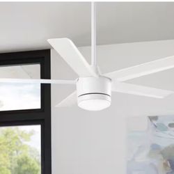 New in the box Merwry 52 in. Intergrated LED Matte White Ceiling Fan With Light And Remote Control