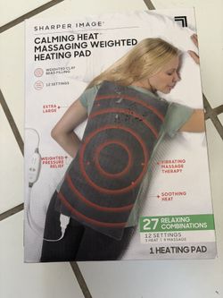 Massaging weighted heating pad