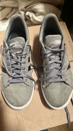 Adidas Gray Canvas Low-Top Sneakers