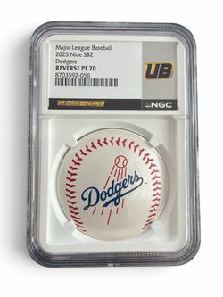 2025 Niue $2 MLB Dodgers NGC Reverse PF70 Coin