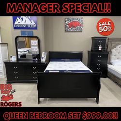 🚨MANAGER SPECIAL!🚨 Brand New Queen Bedroom Set Now Only $999.00!!