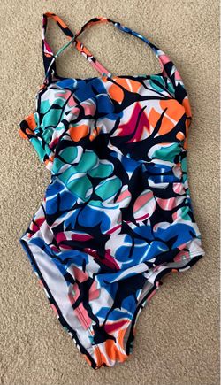 Colorful one piece swimsuit size large