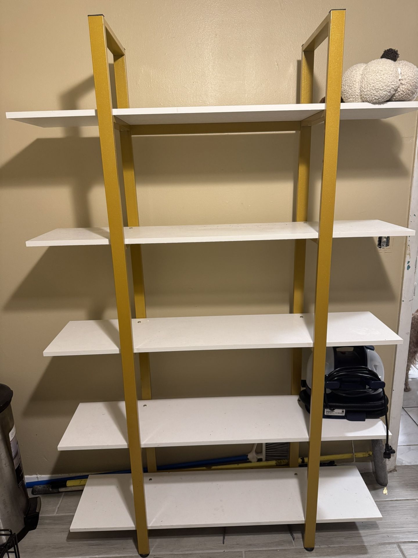 White And Gold Shelf