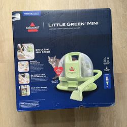 BISSELL Little Green Mini Corded Portable Carpet Cleaner 4064T - 4" Cleaning Path Green
