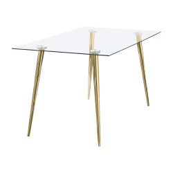 New 66 inch large glass dinning table