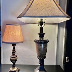 🔥 Antique Marble Lamps – $65 Set | $50 Large, $30 Small