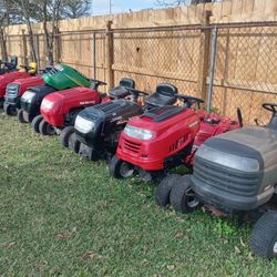 Lots On Riding Mower Tractor Parts Motors Hoods Wheels Tires Decks Different Prices