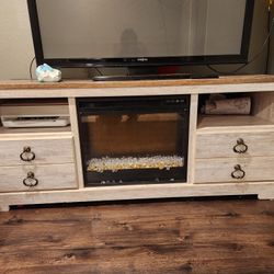 65in TvStand With Fire Insert 