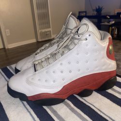Jordan 13s White And Red 