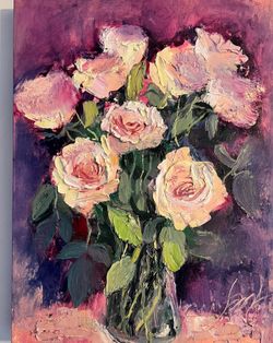 Paint. Canvas. Cotton. Oil. Size 18/20 inch. This is not poster. Price $200