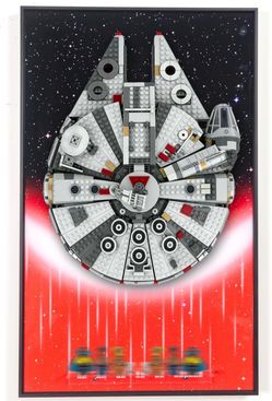 Display Wallboard Compatible with Lego Star Wars Millennium Falcon 75257