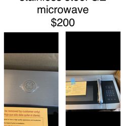 In the box stainless steel GE over the range microwave