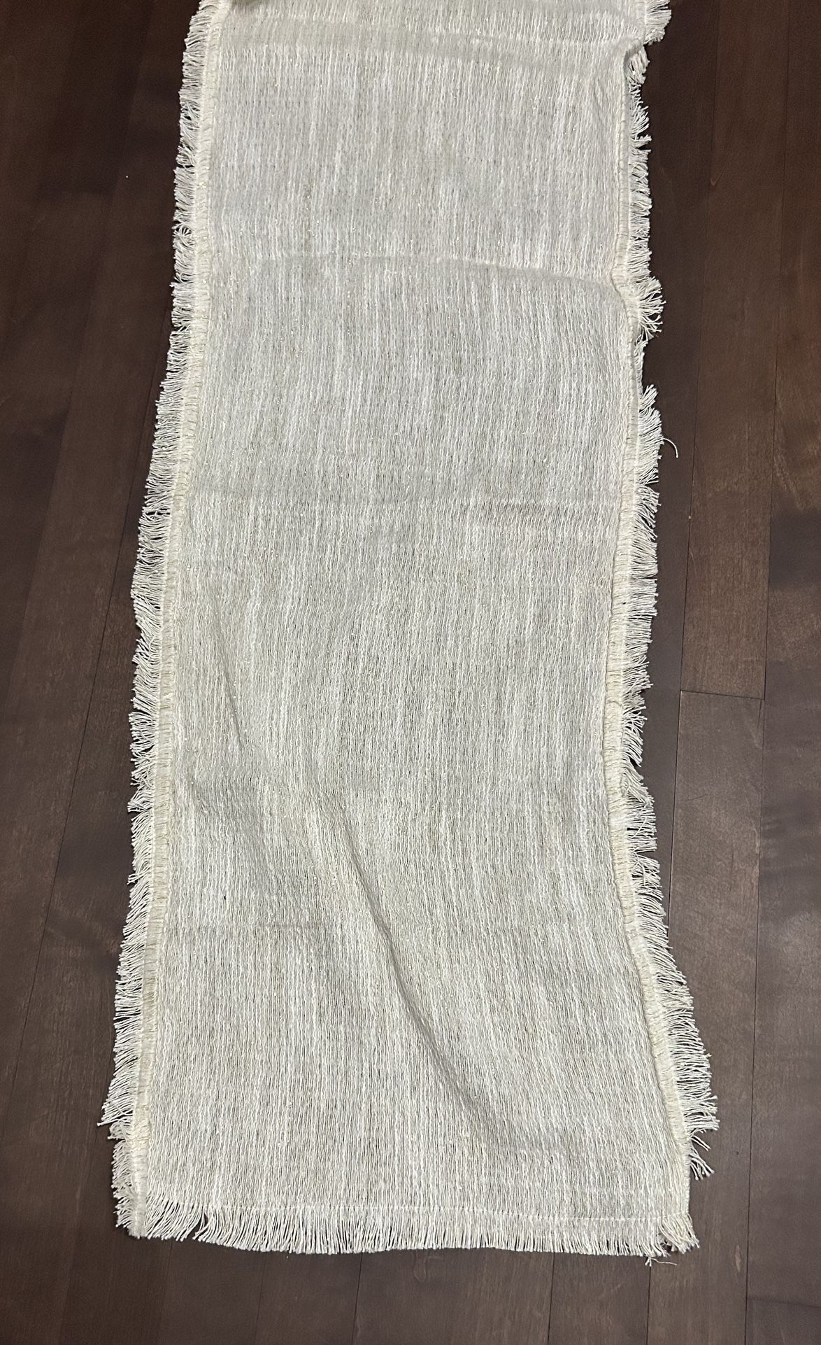 Silk Cream gold table Runner