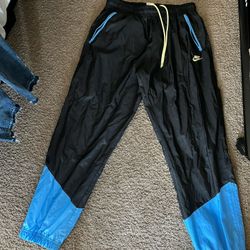 Black And Blue Nike Track Pants 