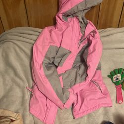 Girls (14-16) And Women Small Size Jacket Pink And Grey Color Perfect For Winter ❄️ And Cold Weather 