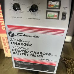 Schumacher 2/10/50AMP CHARGER 125/225AMP STARTER CHARGER, Brand New. 