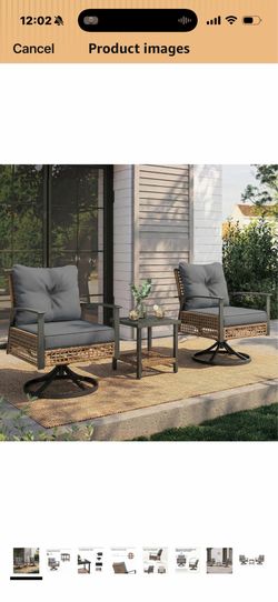 Patio Furniture 3 Piece