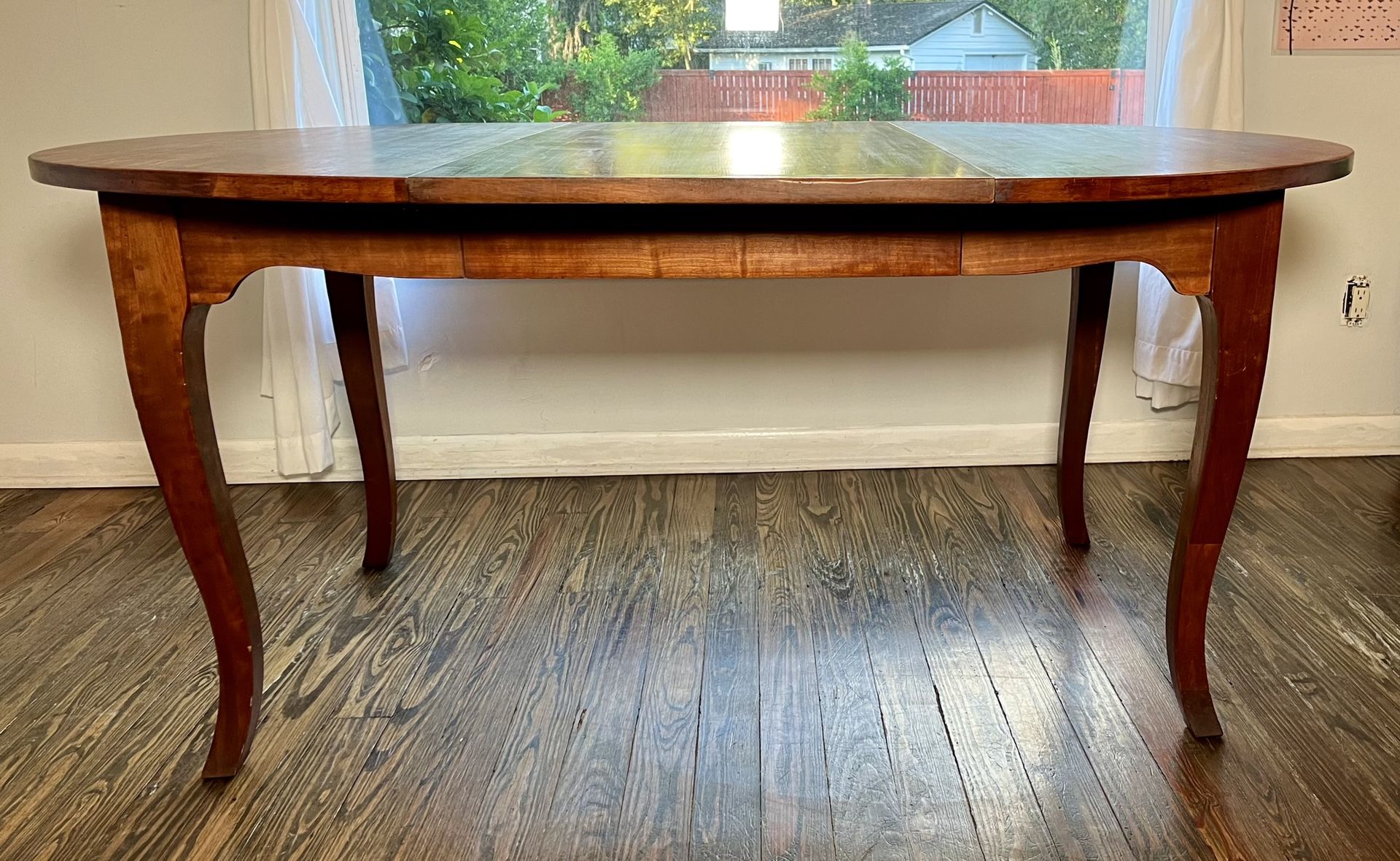 Antique Vintage Gabberts Dining Mahogany Table w/ Leaf Insert