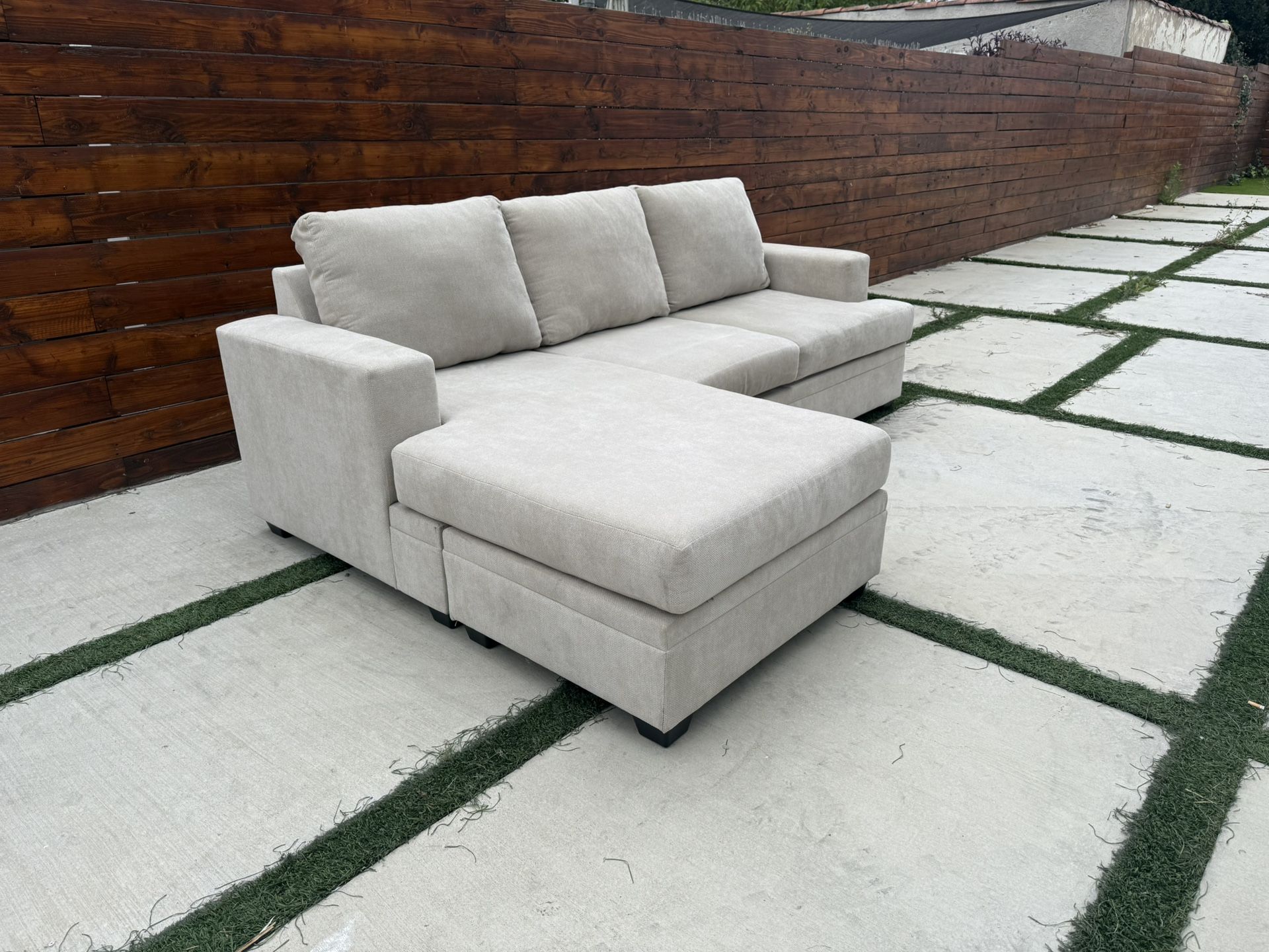 Reversible Chaise Sand Sofa