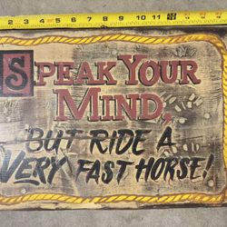 OLD WEST SIGN 1998 (Hand Crafted)