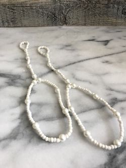 pearl anklet with toe ring
