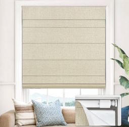 Beige Linen Roman Window Shade