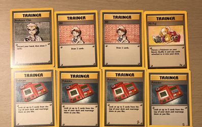 Pokemon Cards rare trainer cards from 1999 wizards of the coast