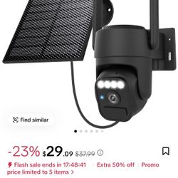 Outdoor solar security camera wireless 360 view brand new in box