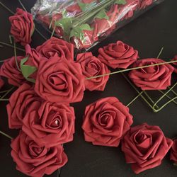 Red Artificial Roses 4 for $2