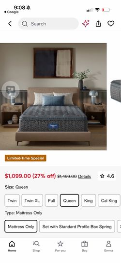 Beautyrest queen mattress