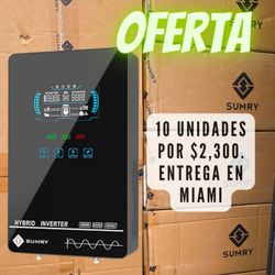 Inversor Solar Hibrido Sumry 4000W Bateria 24V DC a Salida 110/120V AC 50/60Hz Onda Pura MPPT 140A — Lote 10