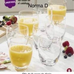 Set De 8 Vasos De Duration Nuevos En Sus Cajas 🌺 Princess House. 🌺