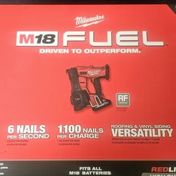 Milwaukee M18 Fuel Roofing Nailer, brand new