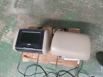 Audiovox Monitor Head Rests With Wiring Beige Color