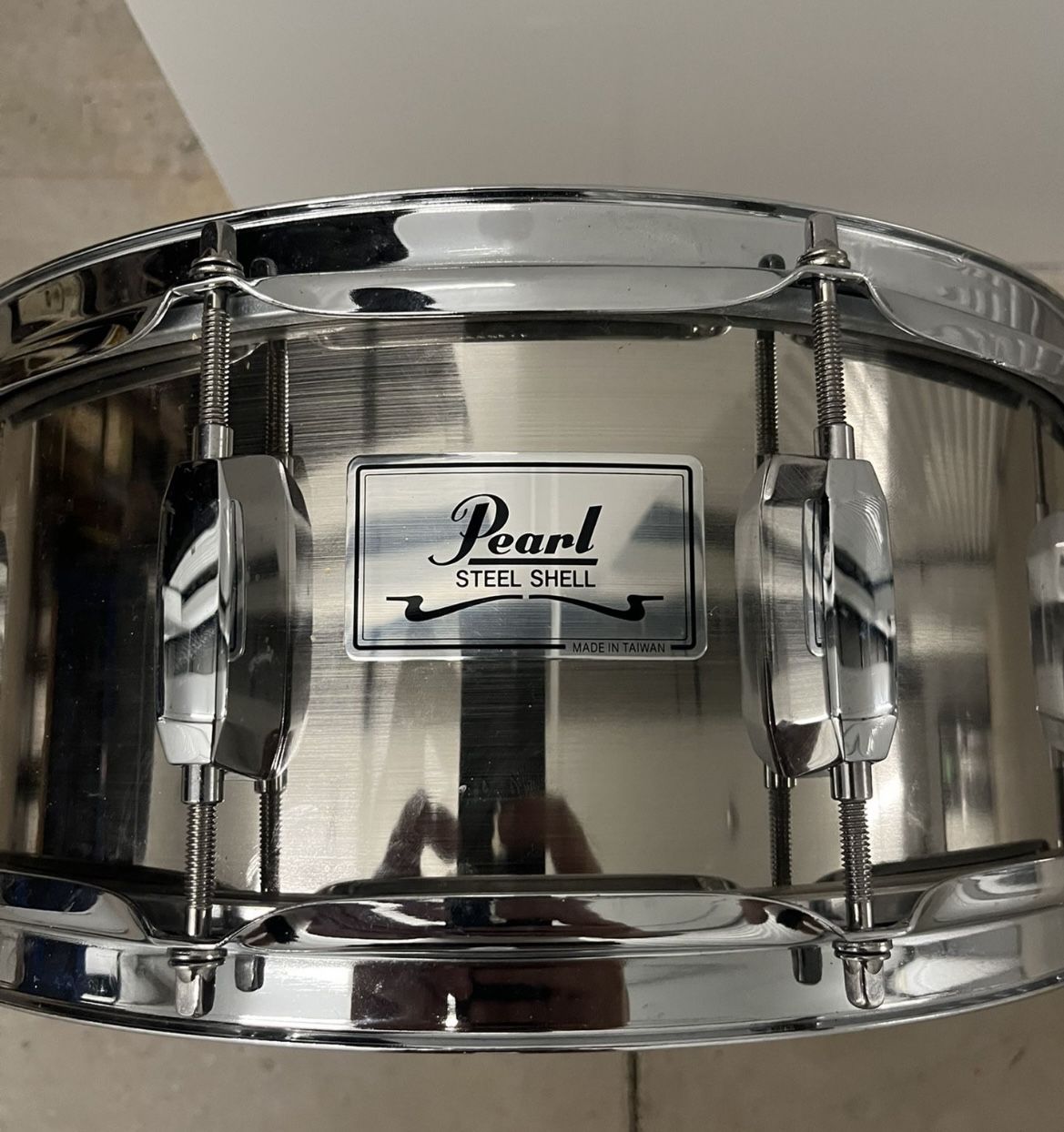 Pearl Steel Shell Snare Drum 6" X 14"  