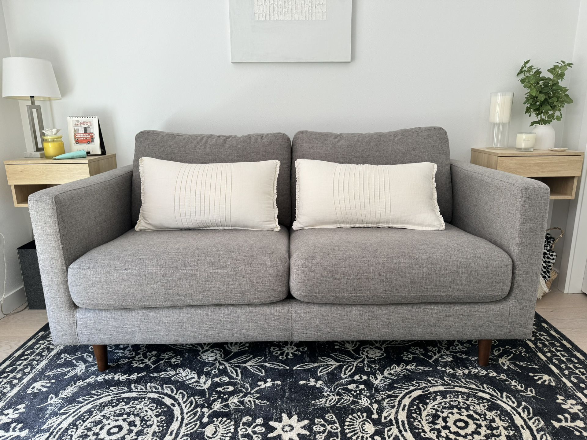 Modern Gray Sleeper Sofa Bed