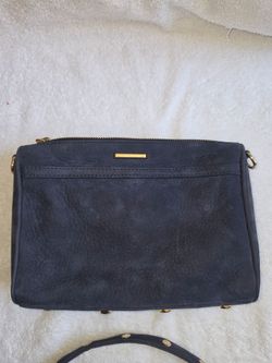 Rebecca Minkoff Mini M.A.C. (Morning After Clutch) Crossbody Bag in navy blue suede