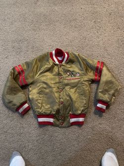 Vintage Chalk Line San Francisco 49ers Satin Bomber Jacket Kids 10/12