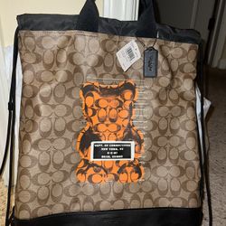 Coach drawstring bag 