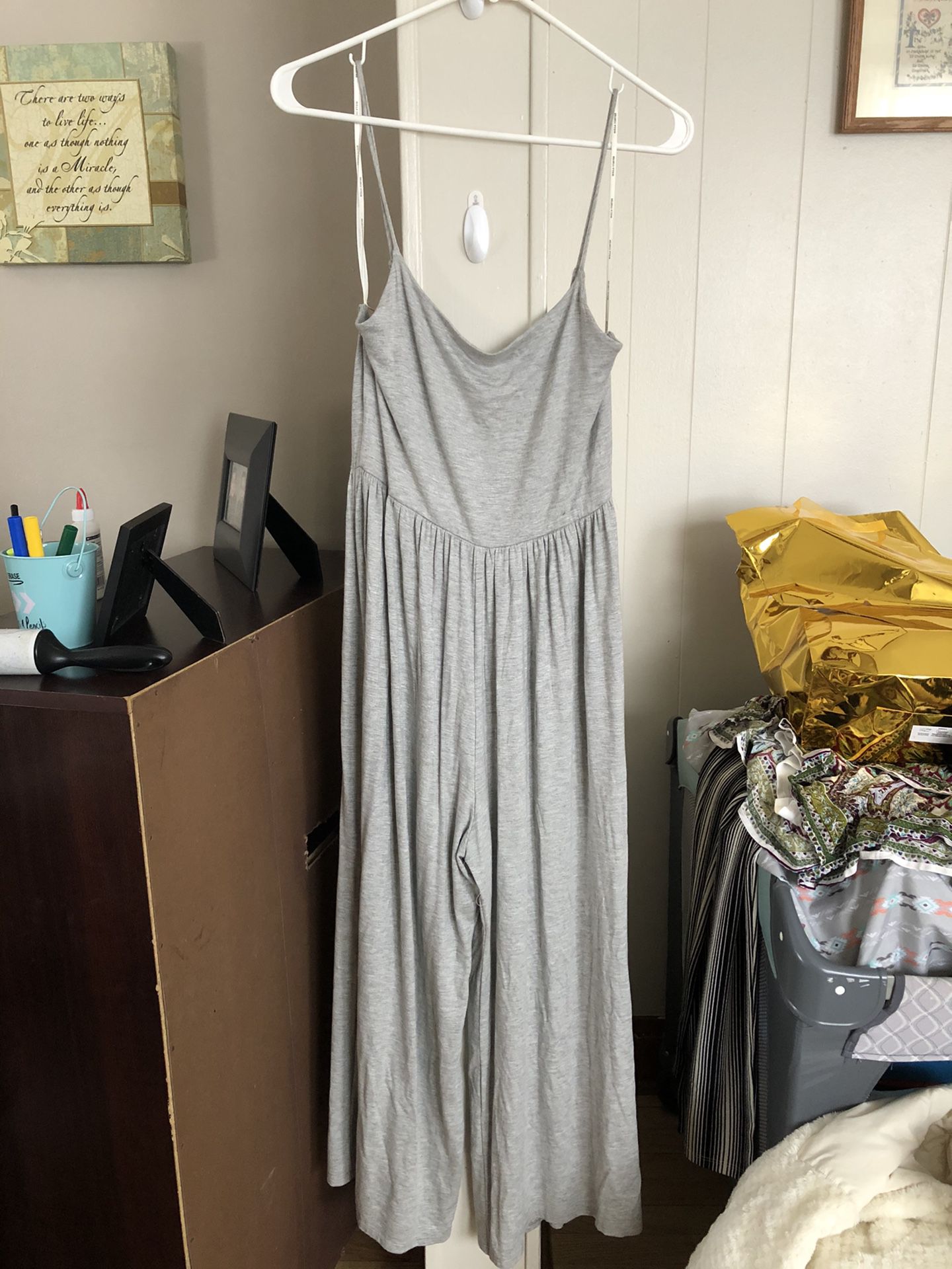 Gray Jumpsuit. Rolla coster