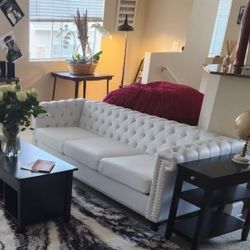 White  Leather Couch