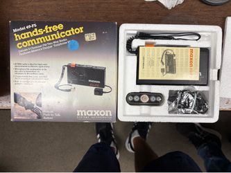 Vintage Maxon 49-F5 Hands-Free Communicator - 49 MHz 5-Channel FM Two-Way Radio - NEW IN BOX - 1980s