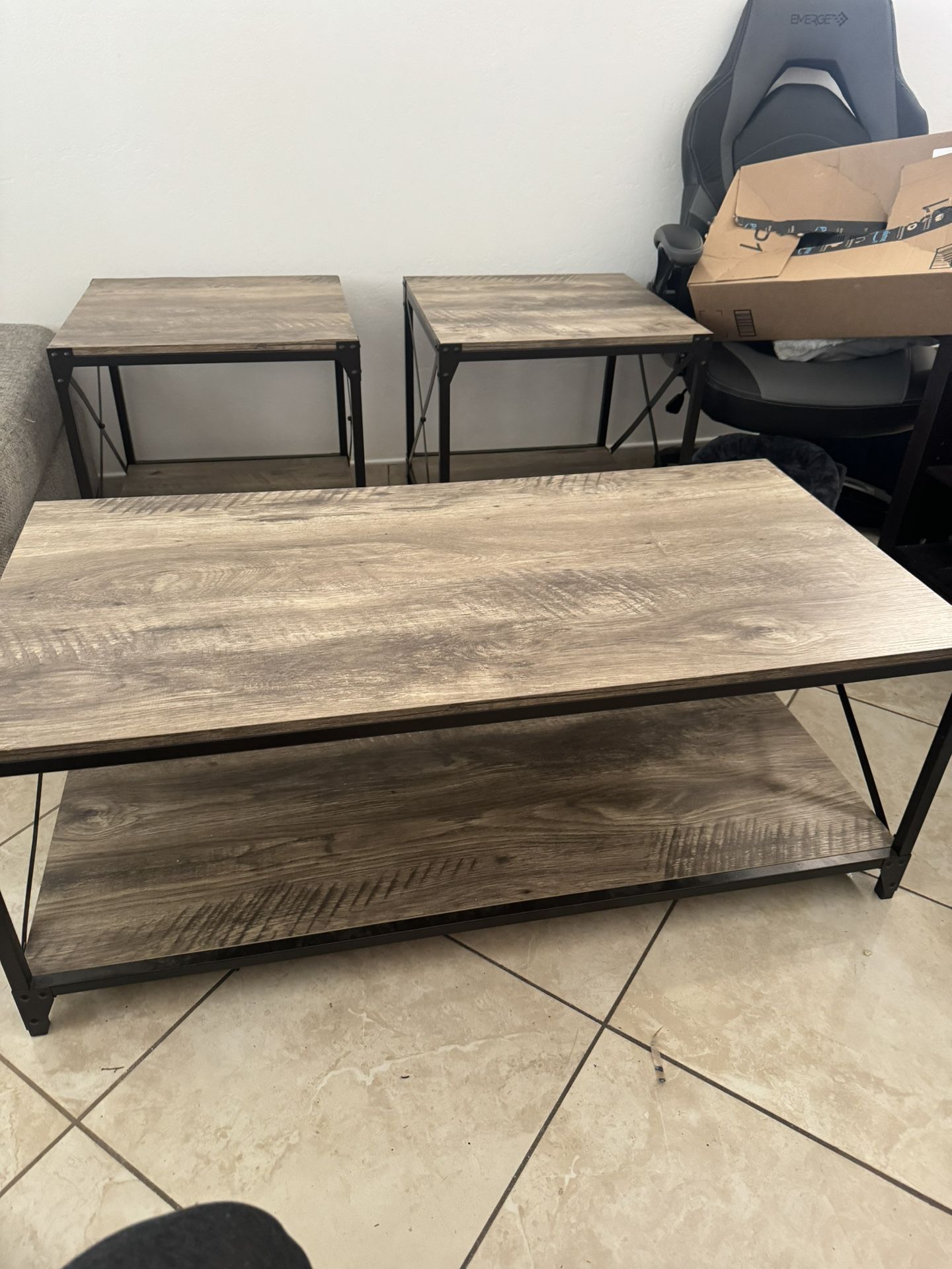 Coffee Table, 2 End Tables 